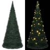 Pop-up String Artificial Christmas Tree with LED Green 7 ft