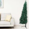 Artificial Half Christmas Tree with Stand Green 6 ft PVC