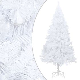 Artificial Christmas Tree with Thick Branches White 8 ft PVC