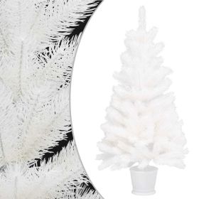 Artificial Christmas Tree Lifelike Needles White 2 ft