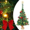 Artificial Christmas Tree with Baubles and LEDs Green 2 ft