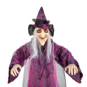 71in Life Size Hanging Witch Talking Halloween Everyday Decoration