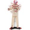 5 FT Grins Animatronic Killer Clown Halloween Decoration with Glowing Red Eyes