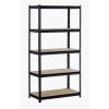 48 in. W x 24 in. D x 72 in. H 5-Shelf Steel Shelving Unit; Black