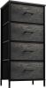 Dresser with 4 Faux Wood Drawers - Tall Storage Unit Organizer Tower for Clothes - Bedroom, Hallway, Living Room