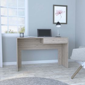 Computer Desk Harrisburg, One Drawer, Light Gray Finish