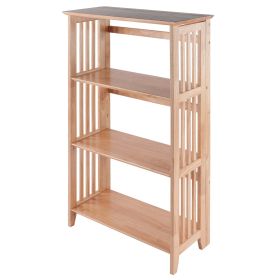 Wood Mission 3-Section Foldable Shelf, Natural Finish