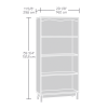 Storybook 4-Shelf Bookcase, Soft White Finish