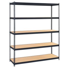 60" W x 72" H x 24" D 5-Tier Steel Freestanding Garage Shelf