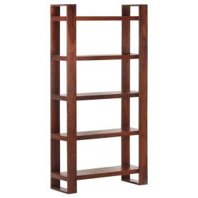 Book Cabinet Honey Brown 33.5"x11.8"x65.4" Solid Acacia Wood