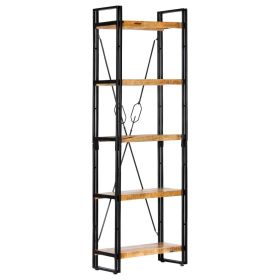 5-Tier Bookcase 23.6"x11.8"x70.9" Solid Mango Wood