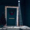 Christmas Cone Tree Cold White 136 LEDs Decoration 2x8 ft