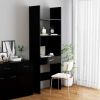 Book Cabinet Black 23.6"x13.8"x70.9" Engineered Wood