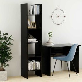 Book Cabinet Black 15.7"x13.8"x70.9" Engineered Wood