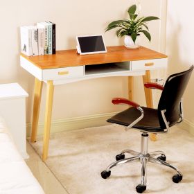 Modern Simple Style Solid Wood Computer Desk; Home Office Writing Desk; Study Table with Drawers