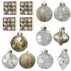 18/27/36 PCS 8cm/3.15in Gold Large Christmas Ornaments Set 2022 Clear Xmas Balls Decor Shatterproof Christmas Tree Decorations for Christmas Trees