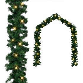 Christmas Garland with LED Lights 65.6'