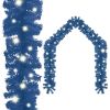 Christmas Garland with LED Lights 16 ft Blue