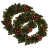 Christmas Wreaths 2 pcs with Decoration Green 1 ft