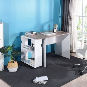 47.4" L Computer Desk with movable bookcase