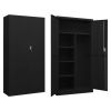 Locker Cabinet Black 35.4"x15.7"x70.9" Steel