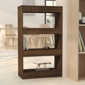 Book Cabinet/Room Divider Brown Oak 23.6"x11.8"x40.6" Engineered Wood