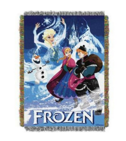 Disney Frozen Story book Licensed 48"x 60" Woven Tapestry Throw by The Northwest Company