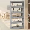 Book Cabinet/Room Divider Gray Sonoma 31.5"x11.8"x65.4" Engineered Wood