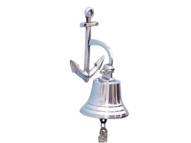 Chrome Hanging Anchor Bell 8""