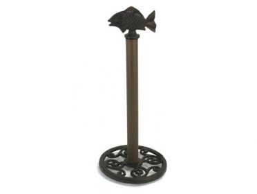 Cast Iron Fish Extra Toilet Paper Stand 15""