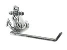 Antique Silver Cast Iron Anchor Hand Towel Holder 10""