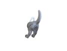 Rustic Whitewashed Cast Iron Wall Mounted Decorative Dog Tail Hook 3""