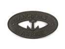 Cast Iron Anchors Aweigh with Anchor Sign 8""