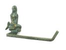 Antique Bronze Cast Iron Mermaid Hand Towel Holder 10""