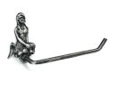 Antique Silver Cast Iron Mermaid Toilet Paper Holder 10""