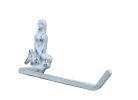 Whitewashed Cast Iron Mermaid Toilet Paper Holder 10""