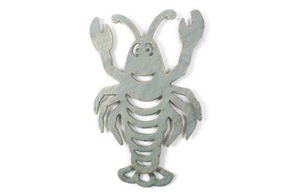 Antique Seaworn Bronze Cast Iron Lobster Trivet 11""