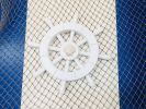 White Decorative Ship Wheel With Seashell 12""