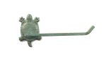 Antique Seaworn Bronze Cast Iron Decorative Turtle Toilet Paper Holder 10&quot;