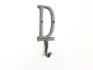 Cast Iron Letter D Alphabet Wall Hook 6""