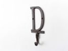 Cast Iron Letter D Alphabet Wall Hook 6""