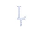 Whitewashed Cast Iron Letter L Alphabet Wall Hook 6""