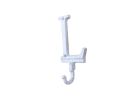 Whitewashed Cast Iron Letter L Alphabet Wall Hook 6""