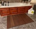 32 in. x 42 Bathroom Rugs - Non-Slip Thermo-Treated Wood Mats