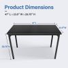 Simple Deluxe Modern Design; Simple Style Table Home Office Computer Desk for Working; Studying; Writing or Gaming; Black