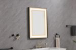 36*24 LED Lighted Bathroom Wall Mounted Mirror with High Lumen+Anti-Fog