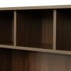 Home Office Computer Desk with Hutch; Walnut