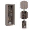 Multistorage Pantry Cabinet; Five Shelves; Double Door Cabinet -Light Gray