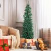 FCH 6.5ft Flocking Tied Light Christmas Tree RT