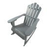 Reclining Wooden Outdoor Rocking Adirondack chair; walnut